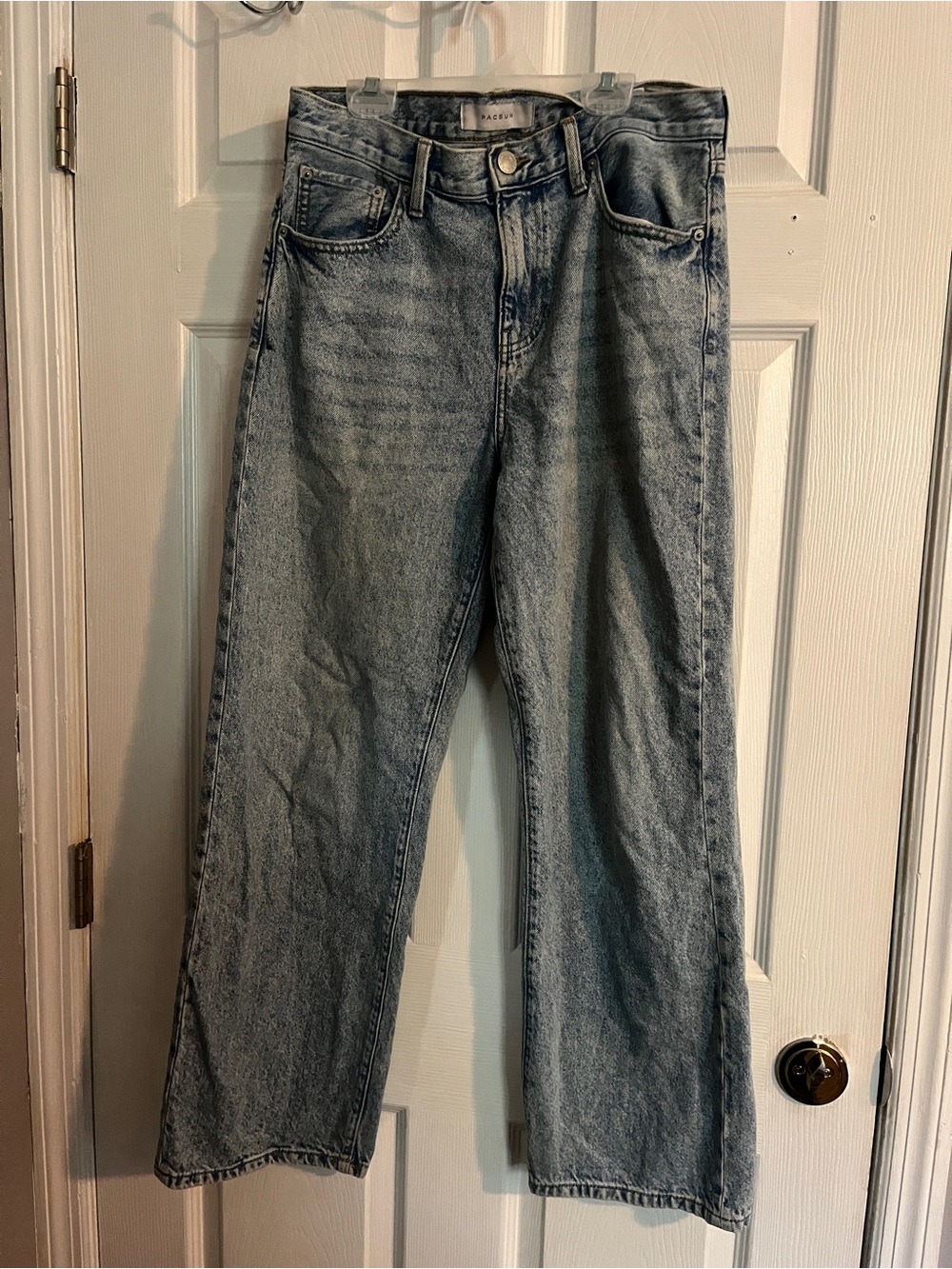 Pacific Sunwear Wide Leg Jeans - Washed Blue
